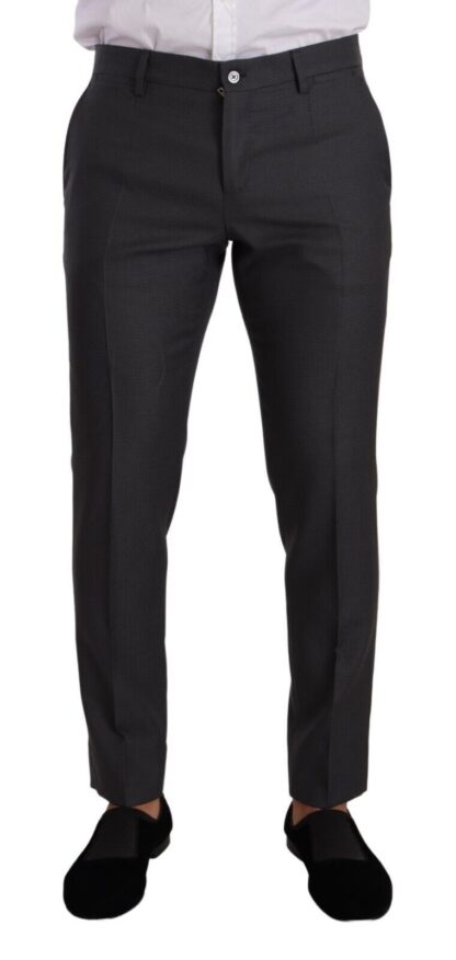 Dolce & Gabbana - Martini Gray Wool Silk Men's Slim Suit