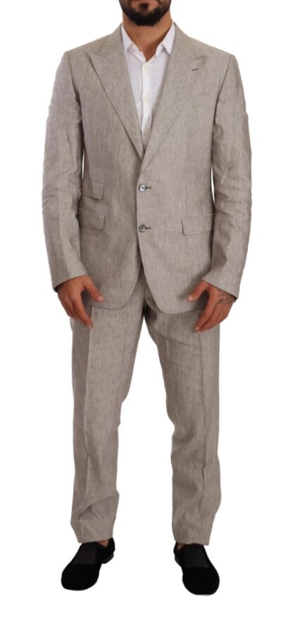 Dolce & Gabbana - Gray NAPOLI Flax Single Breasted 2 Piece Suit