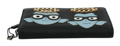 Dolce & Gabbana - Elegant Black Leather Continental Clutch Wallet