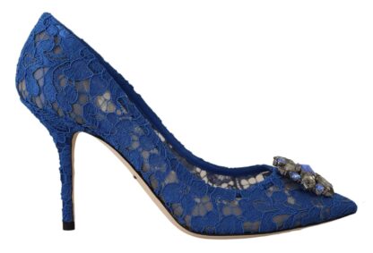 Dolce & Gabbana - Elegant Taormina Lace Heels with Crystal Embellishment