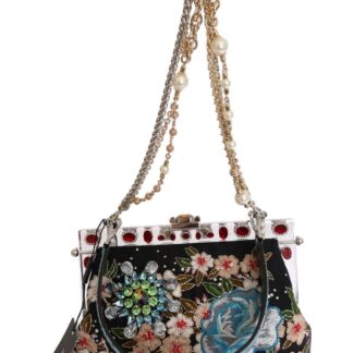 Dolce & Gabbana - Embellished Brocade Shoulder Bag with Gold Accents