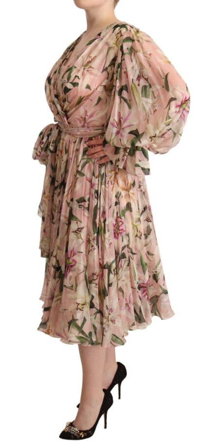 Dolce & Gabbana - Elegant Floral Silk Midi Dress