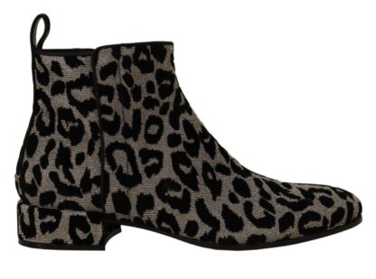 Dolce & Gabbana - Elegant Leopard Print Short Boots