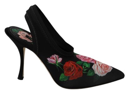 Dolce & Gabbana - Elegant Floral Slingback Heels Sandals