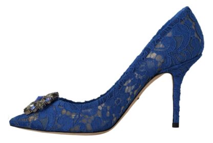 Dolce & Gabbana - Elegant Taormina Lace Heels with Crystal Embellishment