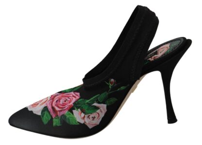 Dolce & Gabbana - Elegant Floral Slingback Heels Sandals