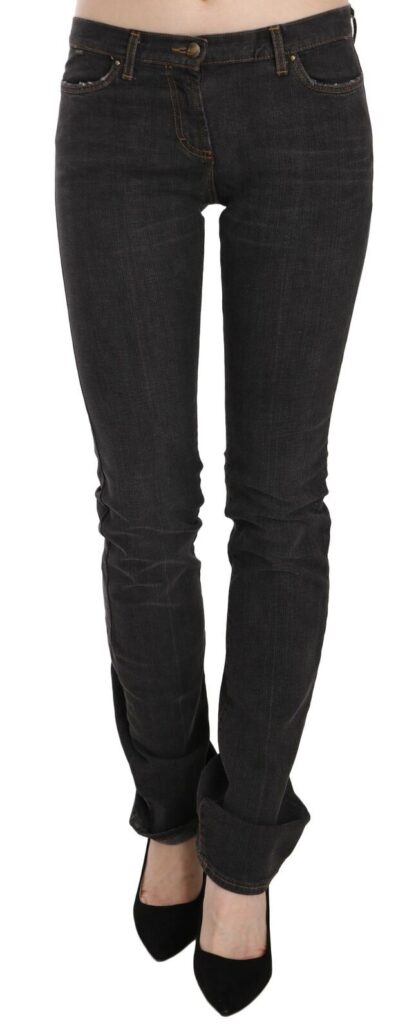 Just Cavalli - Elegant Low Waist Skinny Black Pants