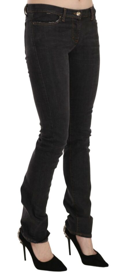 Just Cavalli - Elegant Low Waist Skinny Black Pants