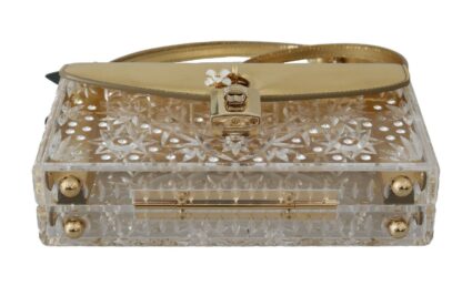 Dolce & Gabbana - Elegant Gold Crystal Embellished Box Bag