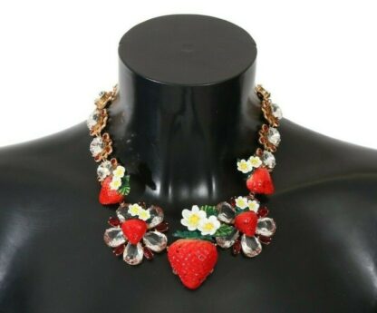 Dolce & Gabbana - Elegant Strawberry Charm Crystal Necklace