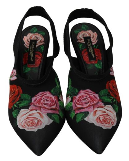 Dolce & Gabbana - Elegant Floral Slingback Heels Sandals