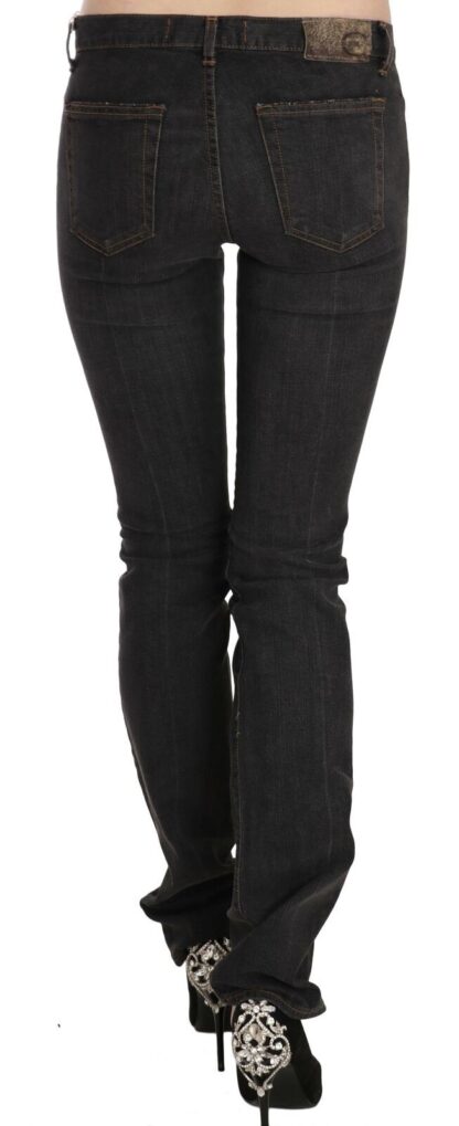 Just Cavalli - Elegant Low Waist Skinny Black Pants