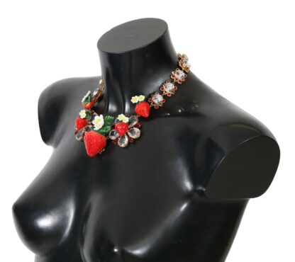 Dolce & Gabbana - Elegant Strawberry Charm Crystal Necklace