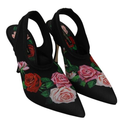 Dolce & Gabbana - Elegant Floral Slingback Heels Sandals