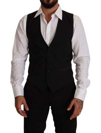 Dolce & Gabbana - Elegant Black Wool Blend Dress Vest