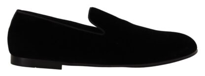 Dolce & Gabbana - Elegant Black Velvet Loafers