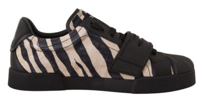 Dolce & Gabbana - Zebra Inspired Suede Sneakers - Casual Luxury