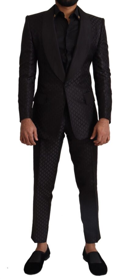 Dolce & Gabbana - Elegant Black Silk Two-Piece Suit