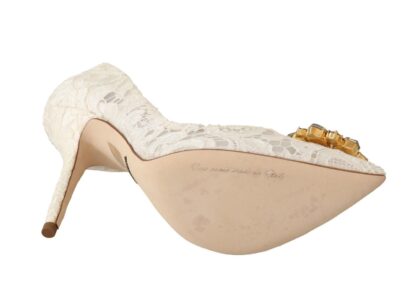 Dolce & Gabbana - Elegant Embellished Lace Heels Pumps