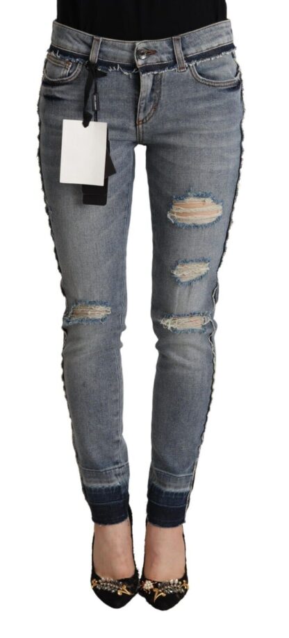 Dolce & Gabbana - Elegant Slim Fit Distressed Denim Jeans