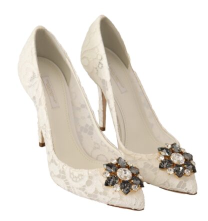 Dolce & Gabbana - Elegant Embellished Lace Heels Pumps