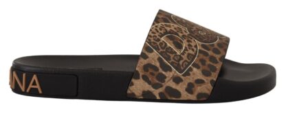 Dolce & Gabbana - Elegant Leopard Print Flat Sandals