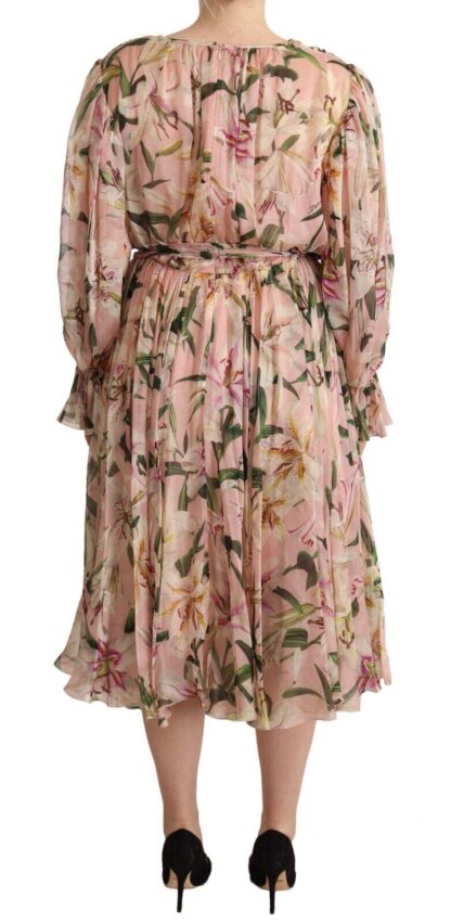 Dolce & Gabbana - Elegant Floral Silk Midi Dress