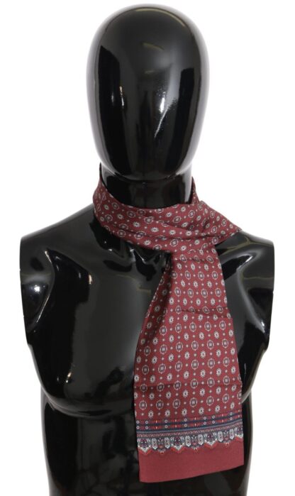 Dolce & Gabbana - Elegant Maroon Silk Scarf for Men