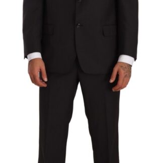 Dolce & Gabbana - Elegant Black Striped Wool Suit