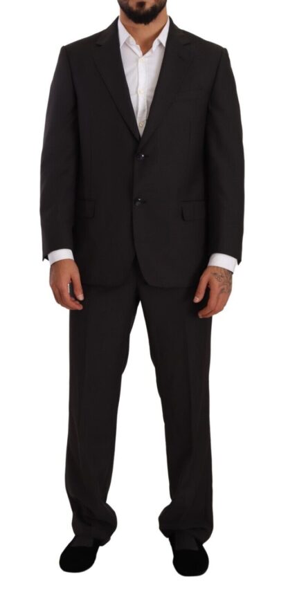 Domenico Tagliente - Sleek Grey Regular Fit Two-Piece Suit