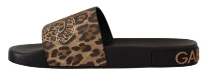 Dolce & Gabbana - Elegant Leopard Print Flat Sandals