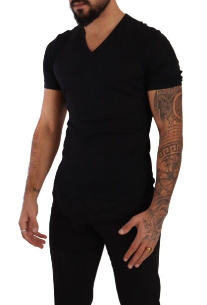 Dolce & Gabbana - Elegant V-Neck Silk Blend Tee