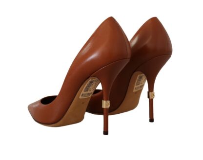 Dolce & Gabbana - Brown Leather High Heels Pumps Shoes