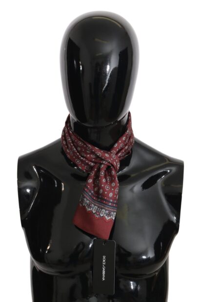 Dolce & Gabbana - Elegant Maroon Silk Scarf for Men