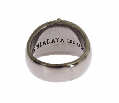 Nialaya - Sleek Silver Men's Statement Ring