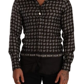 Dolce & Gabbana - Elegant Silk Polka Dots Button-Down Shirt