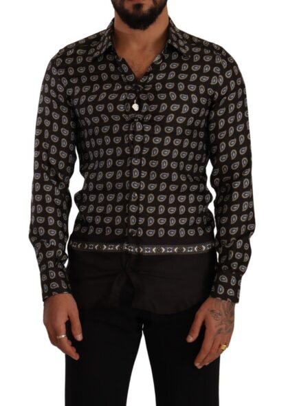 Dolce & Gabbana - Elegant Silk Patterned Dress Shirt