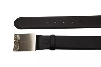 Billionaire Italian Couture - Elegant Black Leather Belt