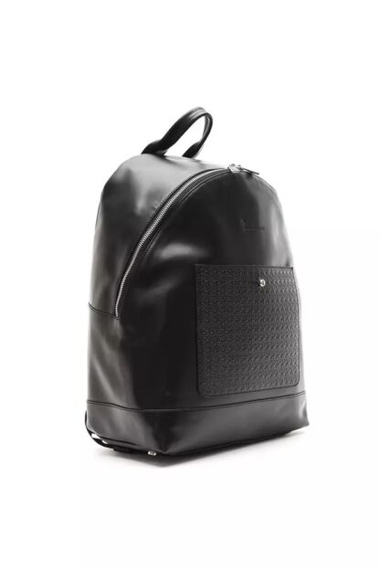 Billionaire Italian Couture - Elegant Black Leather Backpack