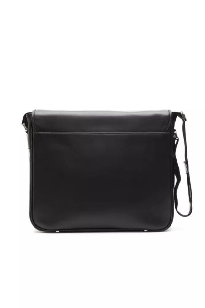 Billionaire Italian Couture - Elegant Leather Messenger Bag with Detachable Strap