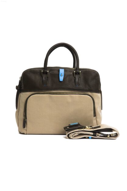 Piquadro - Elegant Beige Handbag with Tech Compartments