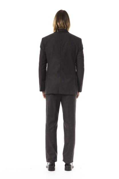 BYBLOS - Elegant Brown Textured Men's Suit