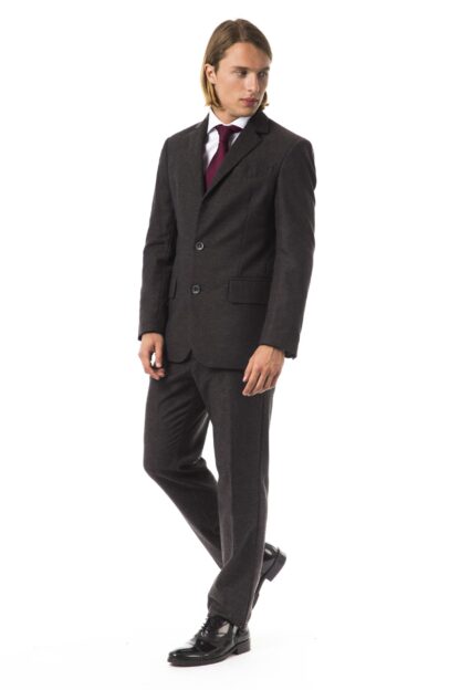 BYBLOS - Elegant Brown Textured Men's Suit