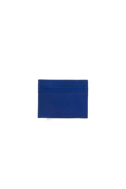 Billionaire Italian Couture - Elegant Blue Leather Credit Card Holder