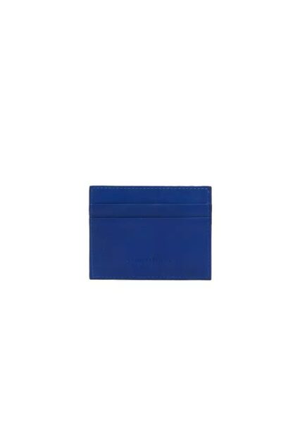 Billionaire Italian Couture - Elegant Blue Leather Credit Card Holder