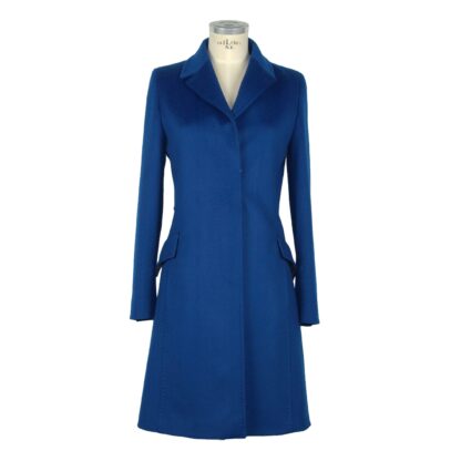 Made in Italy - Elegant Virgin Wool Coat with Martingale Detail