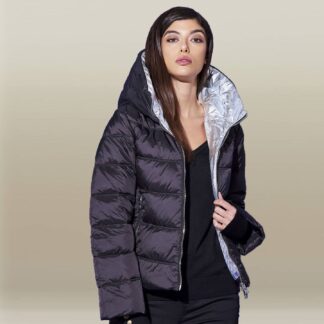 Silvian Heach - Glamorous Milk & Gold Short Puffer Jacket