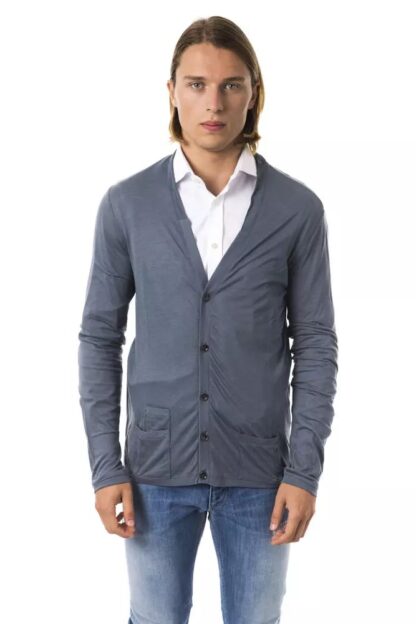 BYBLOS - Chic Gray Cardigan with Sleek Pockets