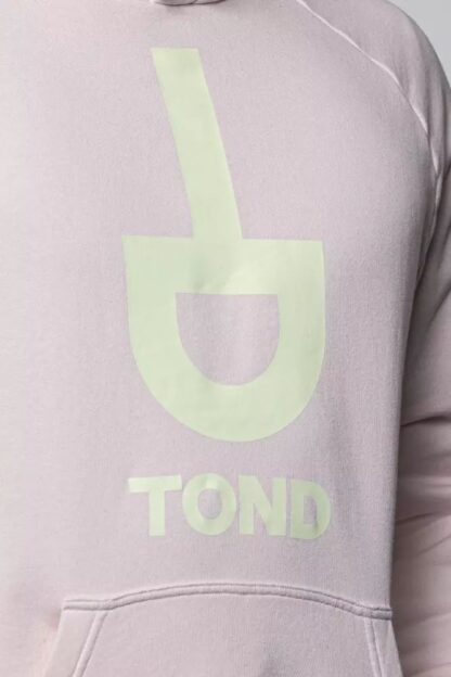 Tond - Chic Oversized Pink Cotton Sweatshirt with Hood