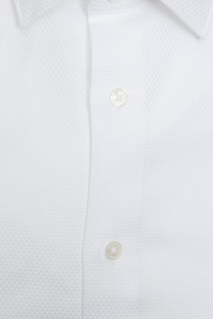 Robert Friedman - Elegant Medium Slim Collar White Shirt